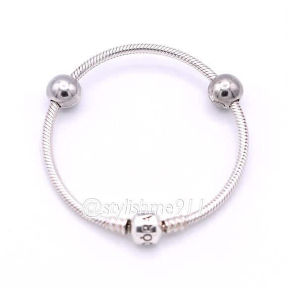 Two Authentic PANDORA Retired Black Rhodium Sphere Clips - 791000BR - Picture 8 of 9